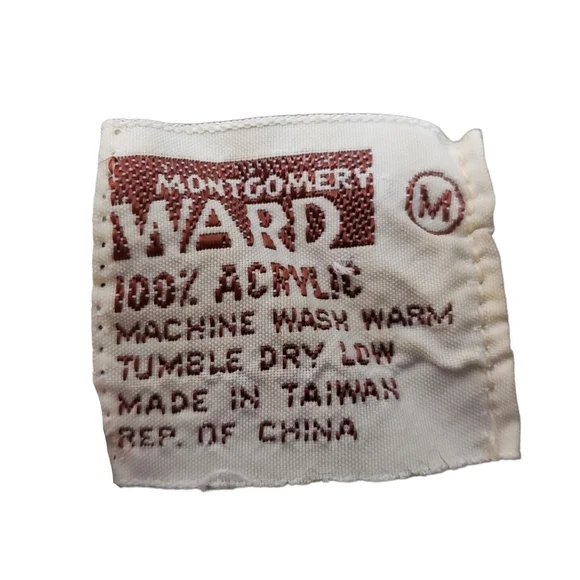 Vintage 70s Mens Size Medium Montgomery Ward Turtleneck Ski Sweater - Picture 4 of 4